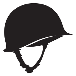 Soldier helmet silhouette PNG Design