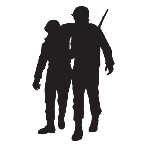 Download Soldier partners silhouette - Transparent PNG & SVG vector file