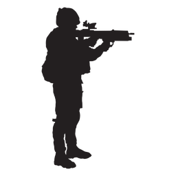 Standing soldier pointing weapon Transparent PNG