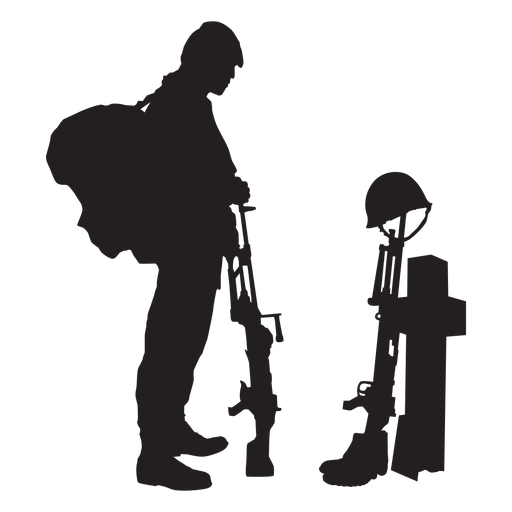 Kneeling Soldier Silhouette Png Svg Design For T Shir - vrogue.co