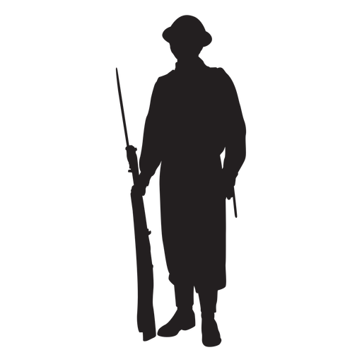 Soldier gun silhouette PNG Design