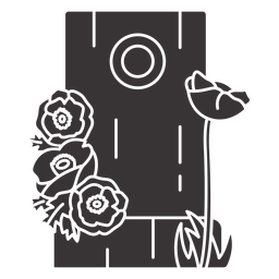 Tomb flower decoration PNG Design