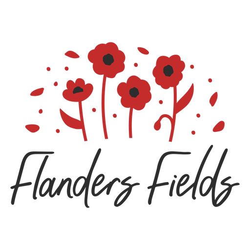 Flanders fields poppy badge PNG Design