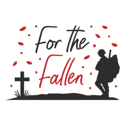 Remembrance day quote badge PNG Design