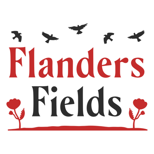 Flanders field remembrance badge PNG Design
