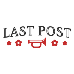 Remembrance day last post badge PNG Design