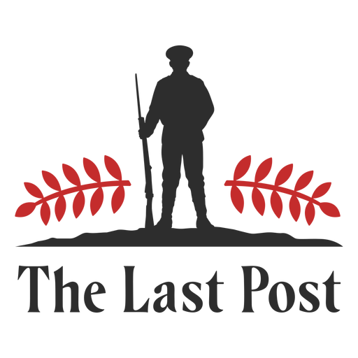 The last post memorial bagde PNG Design