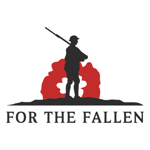 For the fallen memorial badge PNG Design