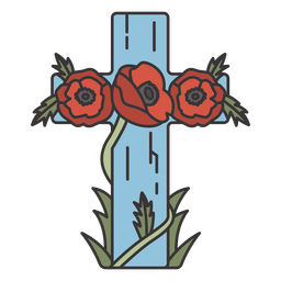 Remembrance day tombstone poppy