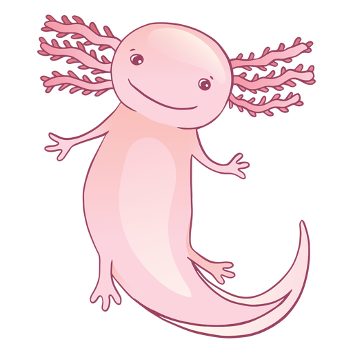 Netter Axolotl-Cartoon PNG-Design