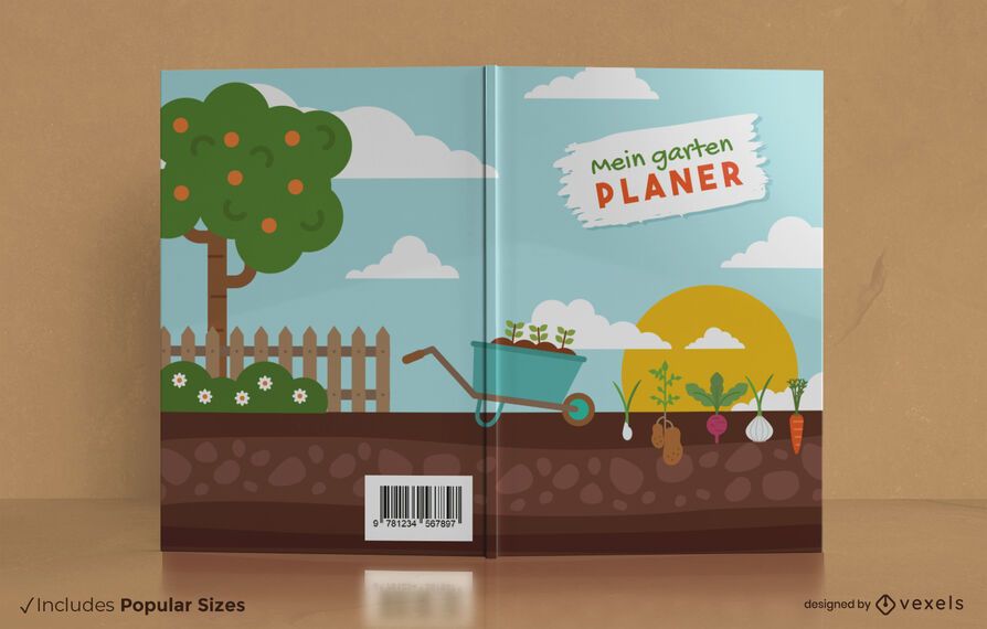 Mein garten planer book cover design Mein garten planer book cover design