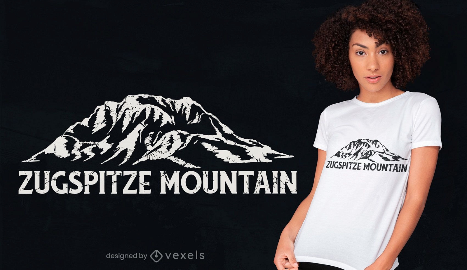 Design de camiseta da montanha Zugspitze