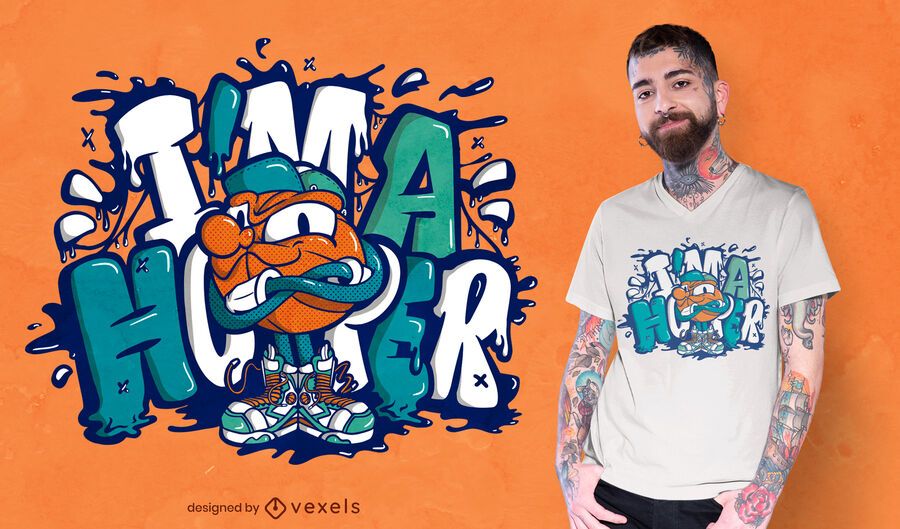 Basketball graffiti t-shirt design Basketball graffiti t-shirt design
