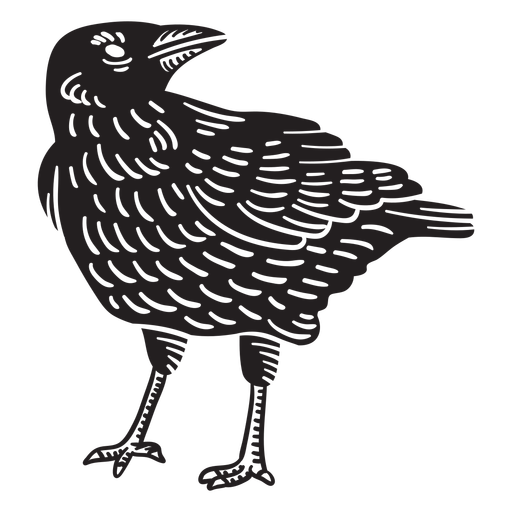 Crow bird cut-out PNG Design