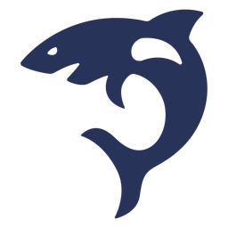 Sideways shark silhouette Transparent PNG