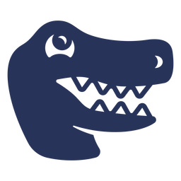 Crocodile dinosaur head silhouette