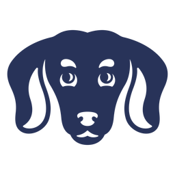 Filled stroke dog head frontal PNG Design