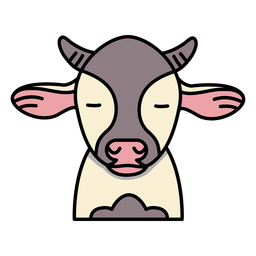 Cow calf head stroke PNG Design Transparent PNG
