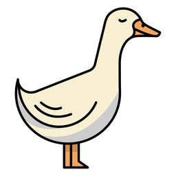 Semi flat sideways stroke goose duck  Transparent PNG
