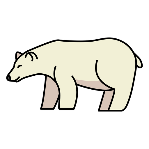 Polar bear wild animal walking PNG Design