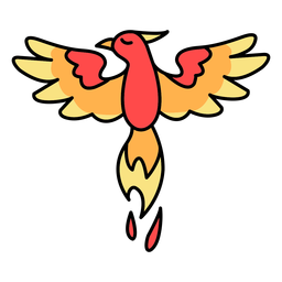 simple designs to draw phoenix