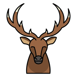 Happy deer close-up PNG Design