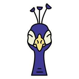 Primer plano de pavo real azul Diseño PNG
