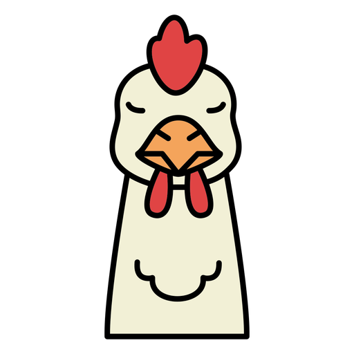 Chicken head farm animal PNG Design