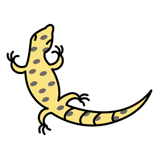 Color stroke simple leopard gecko PNG Design