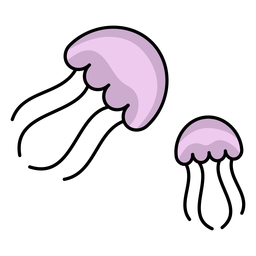 Jellyfish sea animal swimming PNG Design