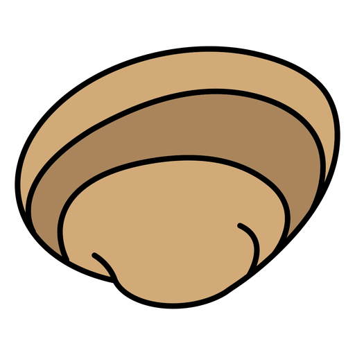 Simple color stroke clam shell PNG Design