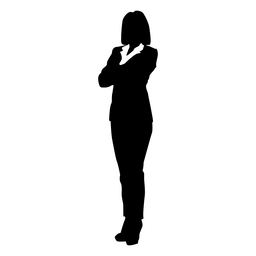 Silueta de pose de trabajo de mujer de negocios Diseño PNG