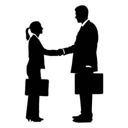 Business deal silhouette people Business deal silhouette people