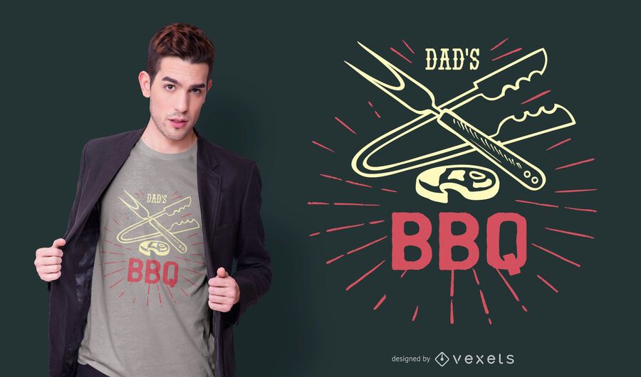 Diseño de camiseta papás bbq Diseño de camiseta papás bbq