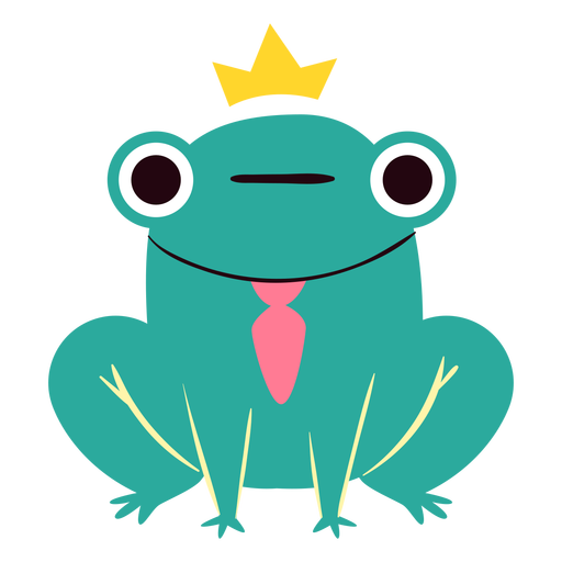 King frog cute character