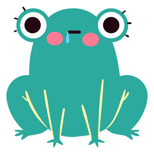Hungry frog cute character PNG Design