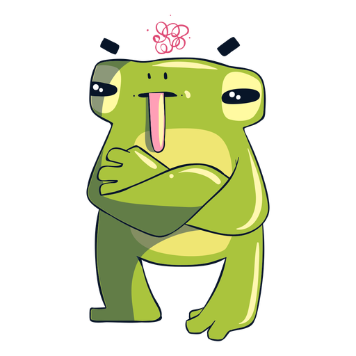 Angry frog illustration