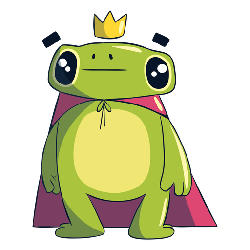 Frog king illustration
