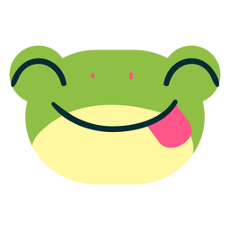 Frog face happy PNG Design
