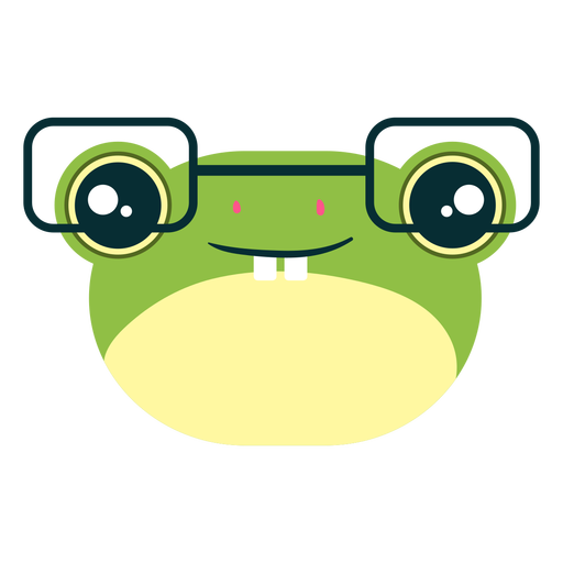 Cara de rana inteligente