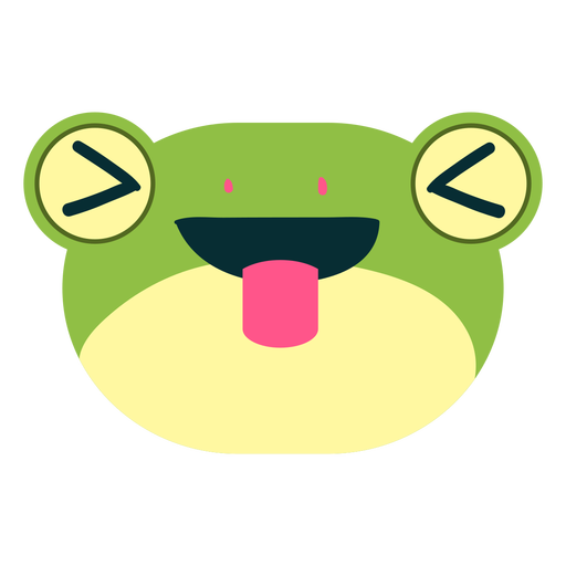 Silly frog face PNG Design