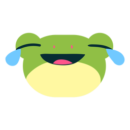 Laughing frog face PNG Design