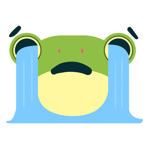 Crying frog face PNG Design