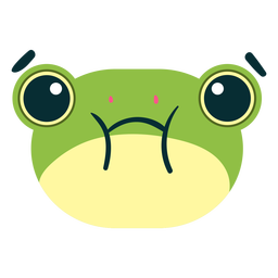 Frog face sad animal Transparent PNG