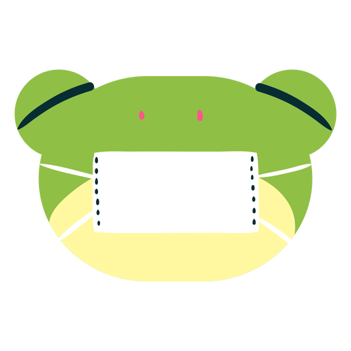 Frog wearing face mask PNG Design