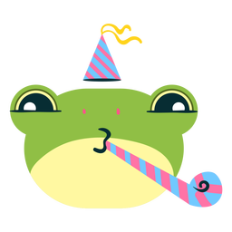 Emoji de rana de cumpleaños