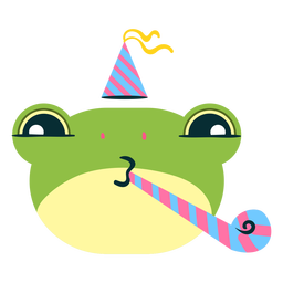 Geburtstagsfrosch Emoji PNG-Design