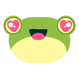 Love heart frog face PNG Design