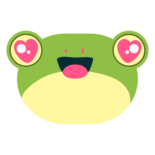 Love heart frog face