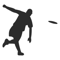 Man throwing frisbee silhouette